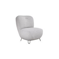 SESSEL LUIS, Skandinavischer Stil – Freistehend, 82×56×82 cm, SILBER - Silberfarben/Schwarz, Holz/Textil (82/82/66cm) - DomoHome