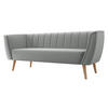 SOFA Pas 3 - Naturfarben/Grau, Holz/Textil (182/75/74cm) - MIRJAN24