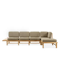 LOUNGESOFA ATREDA rechts - Beige, Holz/Textil (315/80/150cm) - KONSIMO®