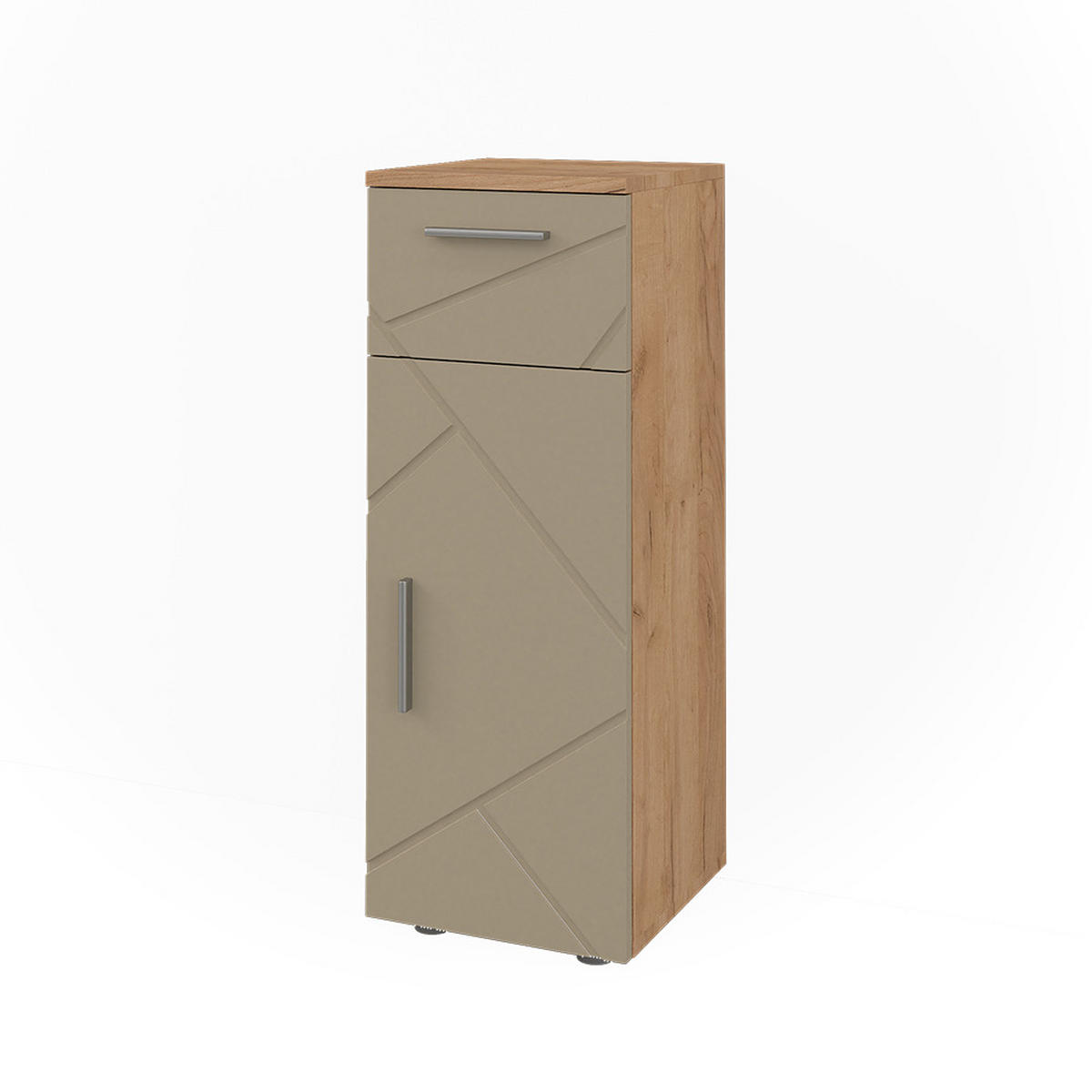 MIDISCHRANK Irma Goldkraft Eiche 30 x 81 cm - Honigeiche/Beige, Holzwerkstoff (30/81/30cm) - Vicco