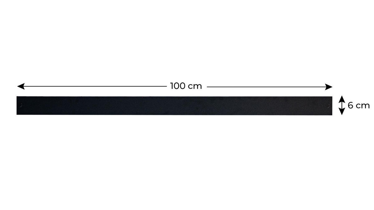 MAGNETPLATTE rahmenloses SLIMboard - Kreideoberfläche - 100x6 cm - Schwarz, Metall (100/6/0.3cm) - ALLboards