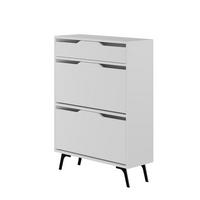 SCHUHSCHRANK Asta Weiß 82/110/29.5 cm - Weiß, Holzwerkstoff (81.6/110/29.5cm) - Decortie