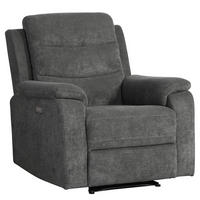 FERNSEHSESSEL - Grau - Microfaser - Eisen - 92 x 102 x 93 cm - Dunkelgrau/Schwarz, Kunststoff/Textil (92/102/93cm) - home24