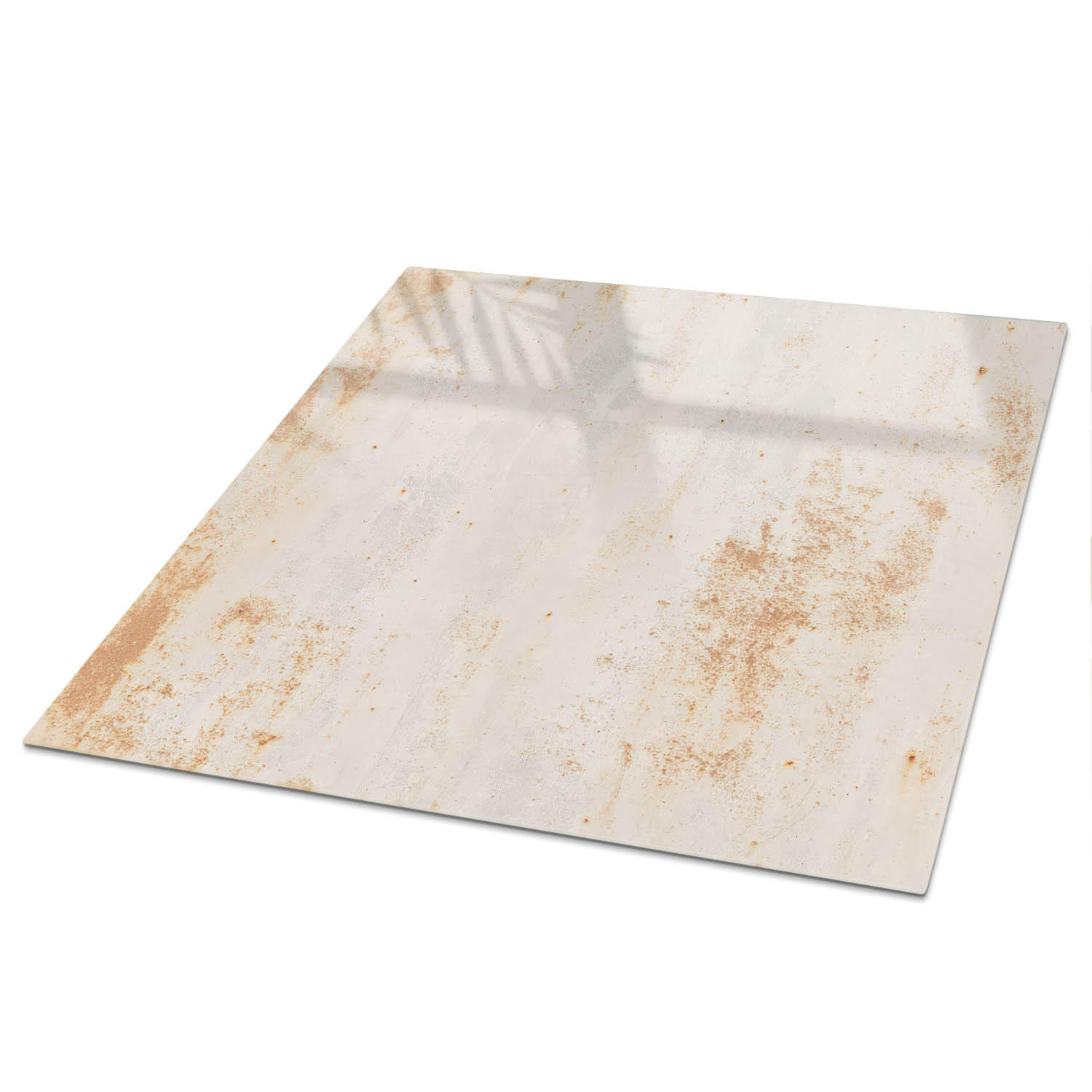 TISCHPLATTE 50x50 cm – Rustikaler Hintergrund - Beige, Glas (50/50/0.4cm) - Wallfluent