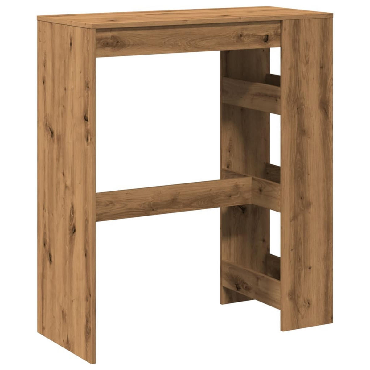 BARTISCH Mit Regal Artisan-Eiche 90/40/103,5 Cm Holzwerkstoff - Braun, Holzwerkstoff (90/40/103.5cm) - vidaXL