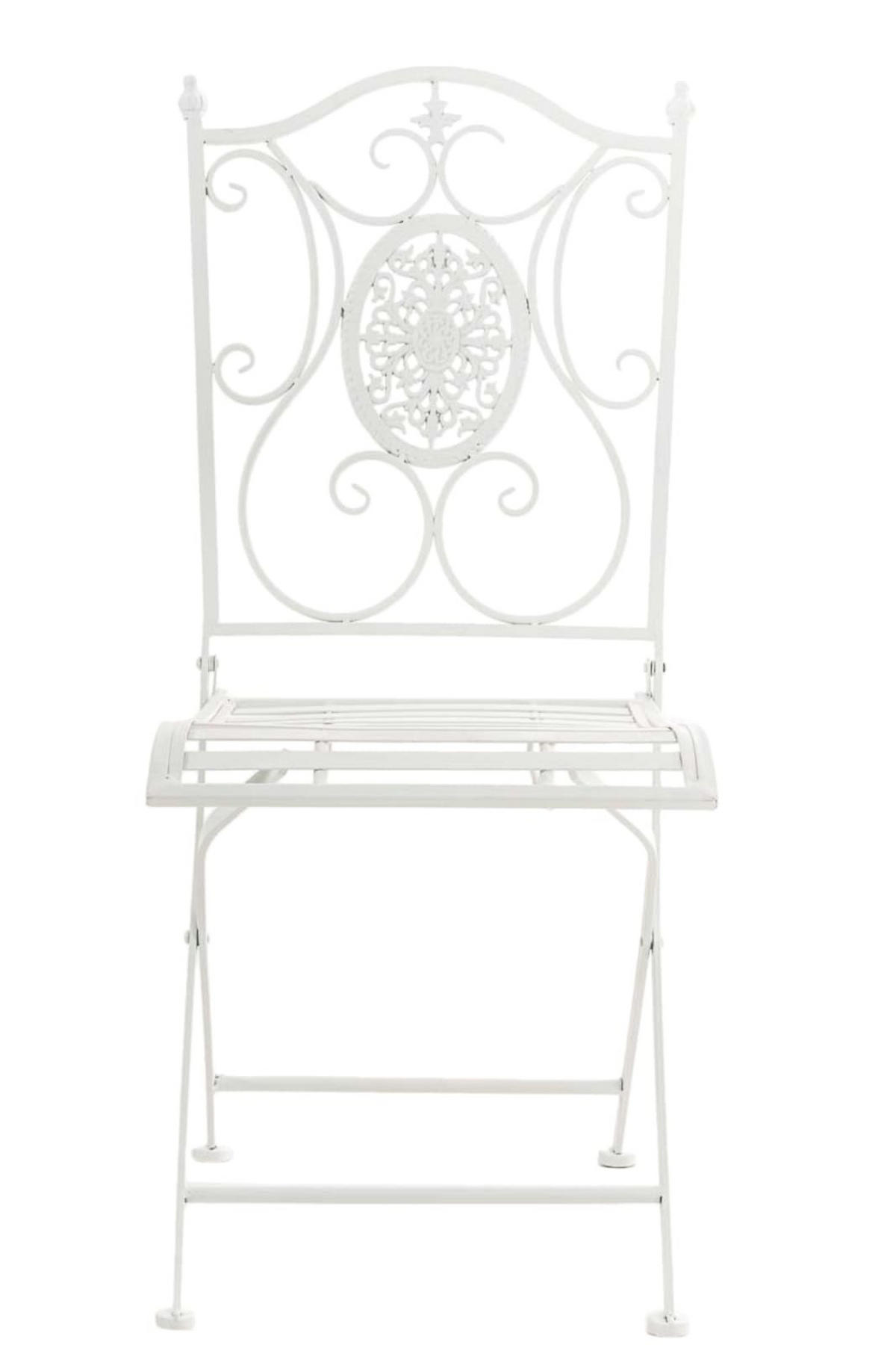 STÜHLE Sidan - 2er Set weiß - Weiß, Metall (42/91.5/49cm) - TPFGarden