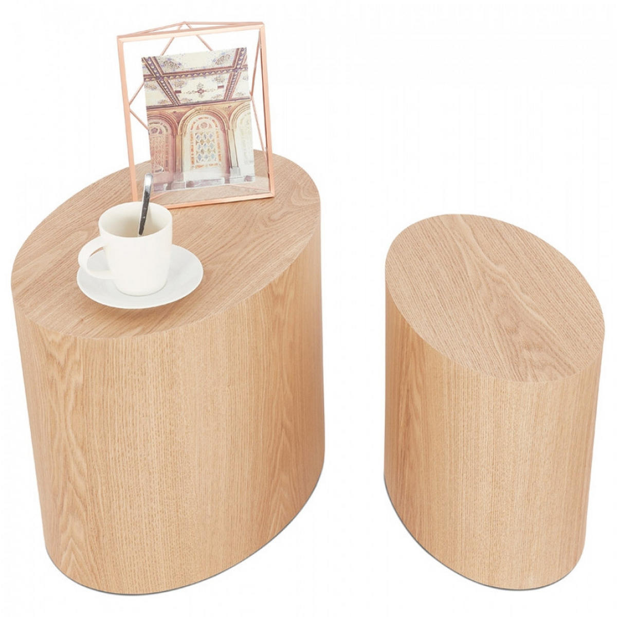 LOUNGETISCH Beige 48x33x40 cm - Eschefarben/Beige, Holz (40/33/48cm) - AlterEgo