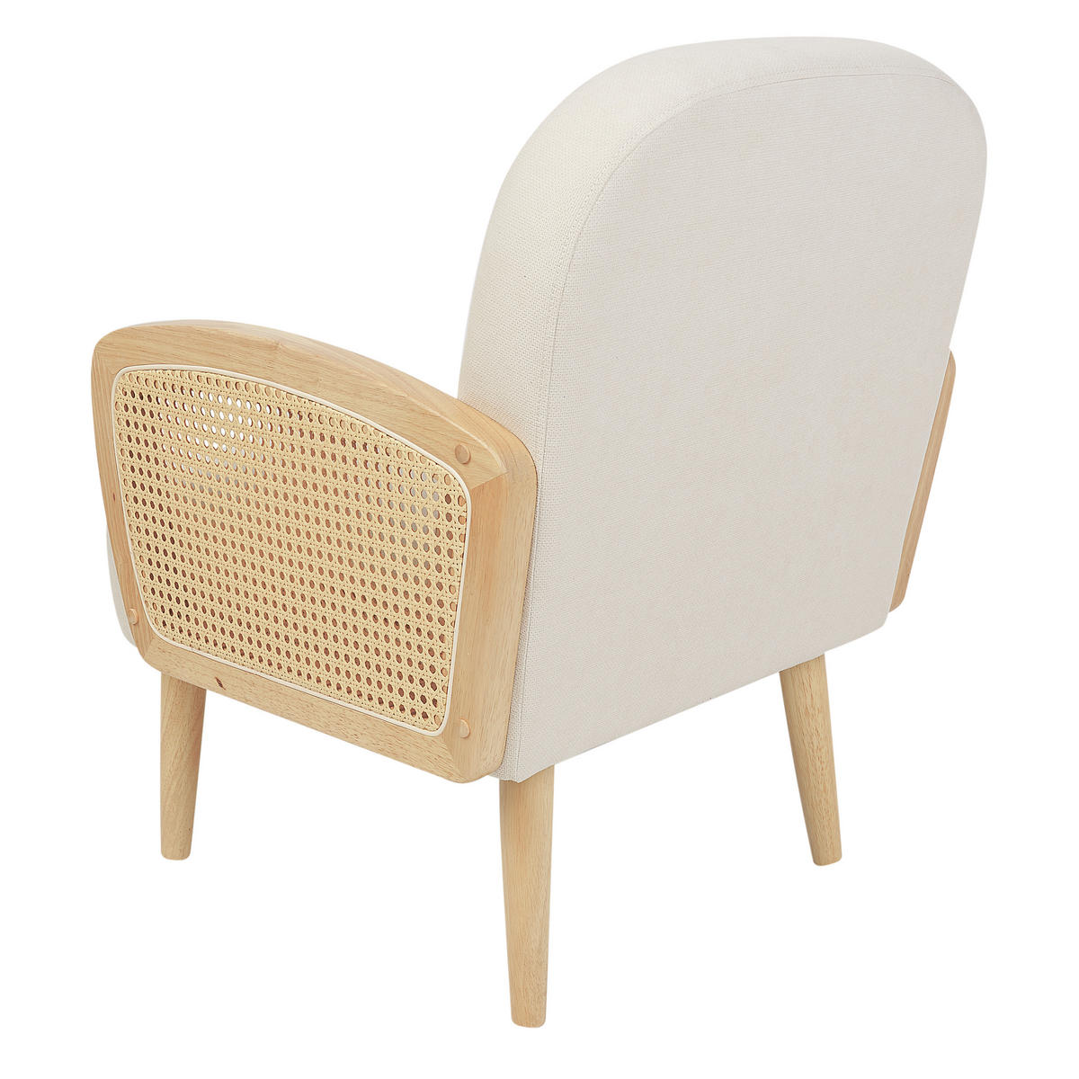 SESSEL Stoff Heller Holzfarbton Dvenberg - Hellbraun/Beige, Textil (61/78/73cm) - Beliani