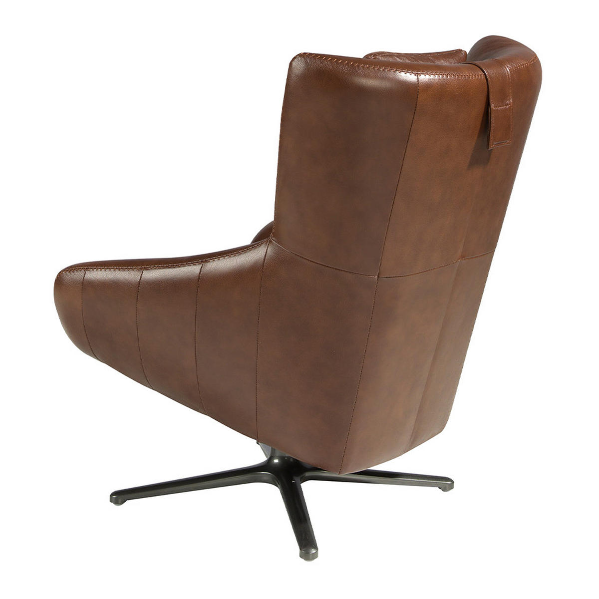 SESSEL Leder Braun, Grau 76 / 90 / 100 cm - Dunkelgrau/Braun, Leder (76/100/90cm) - ANGEL CERDA