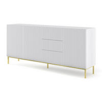 SIDEBOARD WEIß - Goldfarben/Weiß, Holzwerkstoff (200/89/42cm) - FURNLUX