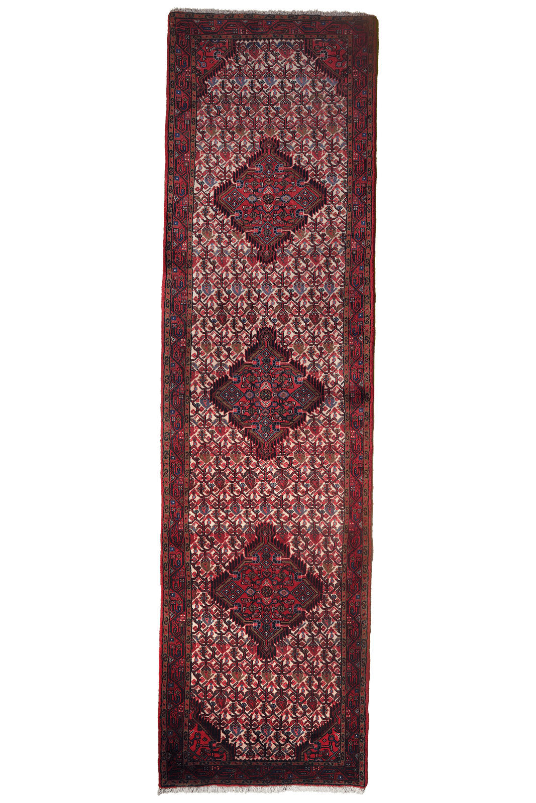 LÄUFER Orient handgeknüpft Assadabad Beige, Rot 301/83 cm Schurwolle - Beige/Rot, Textil (83/301cm) - Looma