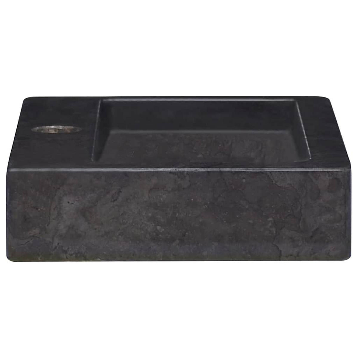 WASCHBECKEN Latham 38/24/6.5 cm - Schwarz, Stein (38/6.5/24cm) - Nettlife