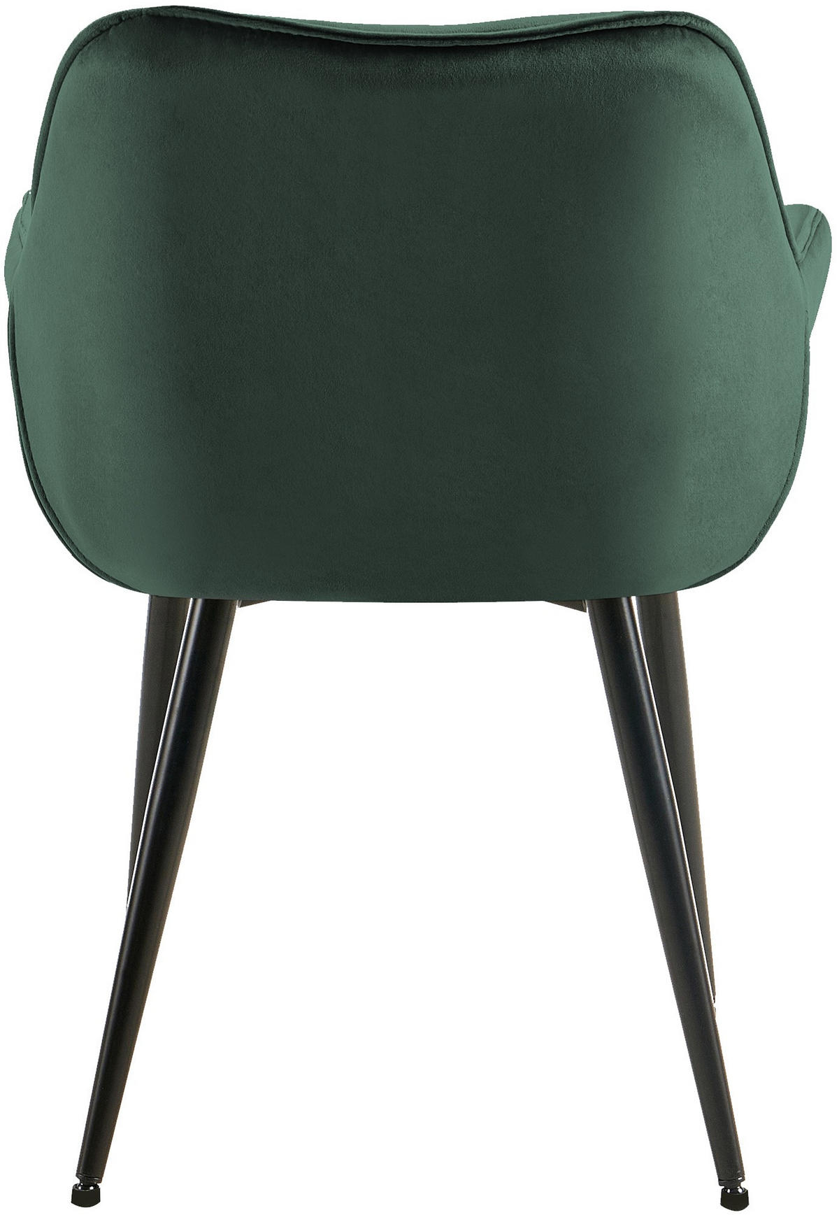 ARMLEHNENSTUHL Samt grün - Schwarz/Grün, Textil/Metall (58/83/62cm) - CLP