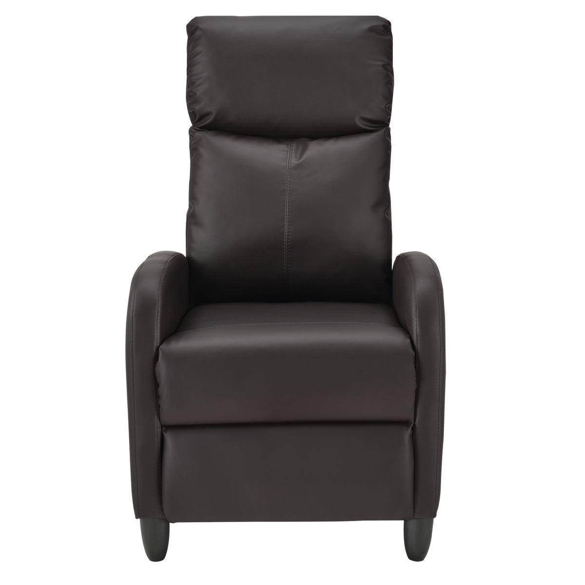 POLSTERSESSEL Bregenz Kunstleder Braun - Braun, Textil (60/102/92cm) - [en.casa]
