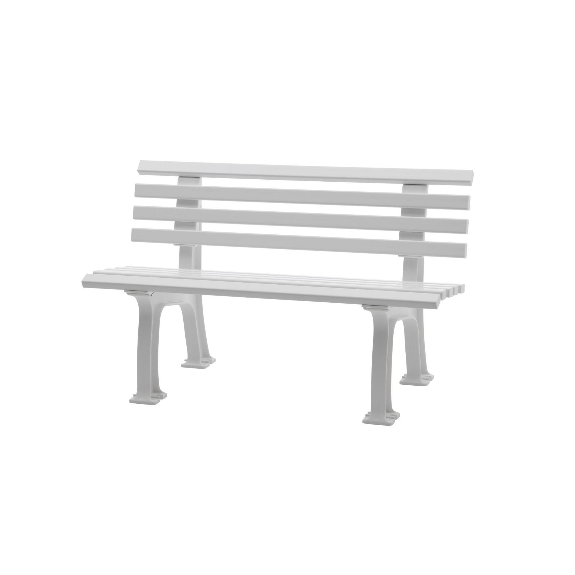 GARTENBANK Antigua 2 Sitzer Weiß 74 x 120 x 54 cm Witterungskunststoff & UV Beständiger Kunststoff - Weiß, Kunststoff (120/74/54cm) - PROREGAL