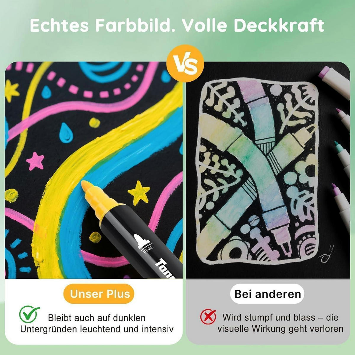 ACRYLSTIFTE Set 120 Farben Doppelspitze - Multicolor, Kunststoff (10/10/15cm)