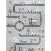 KINDERTEPPICH Maschinenwaschbar 120x170 cm Grau - Grau, Naturmaterialien/Textil (120/170cm) - LIVABLISS