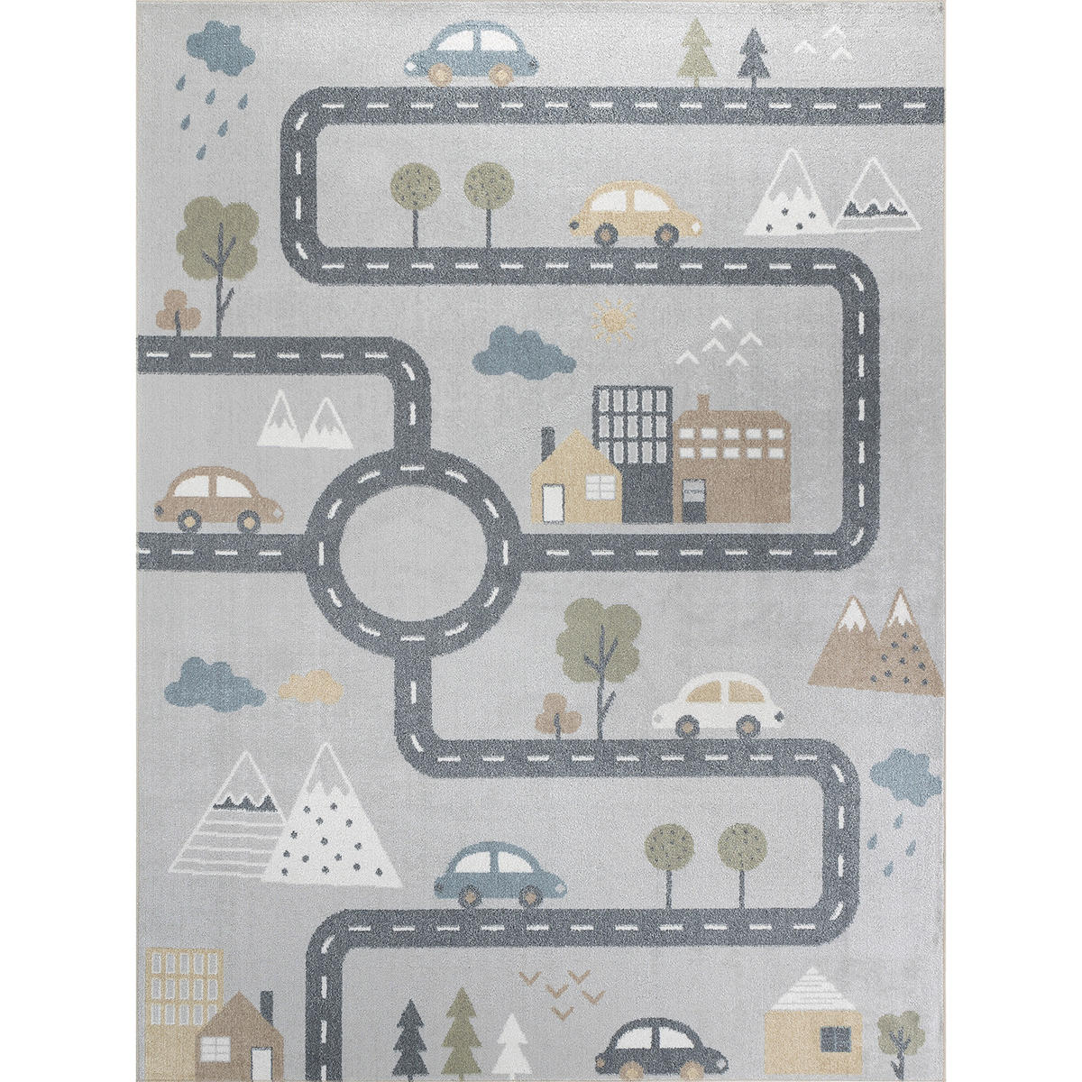 KINDERTEPPICH Maschinenwaschbar 120x170 cm Grau - Grau, Naturmaterialien/Textil (120/170cm) - LIVABLISS