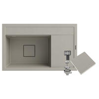 KÜCHENSPÜLE Rendo mit Siphon - Beige, Kunststoff (51/22/81cm) - Granitan