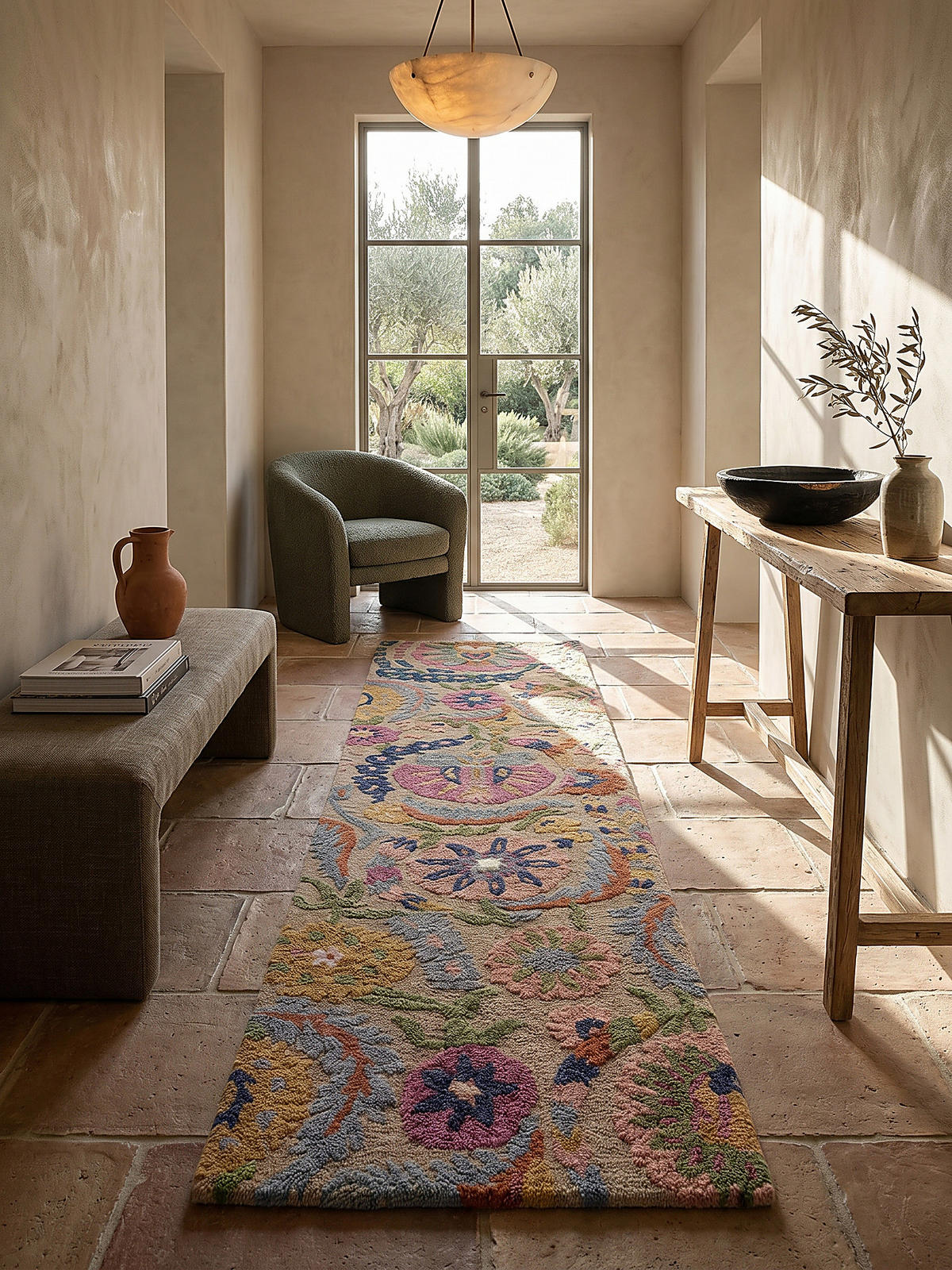 WOLLTEPPICH HEDDA, floral, Bunt, 80 x 300 cm - Multicolor, Textil (80/300cm) - KADIMA DESIGN
