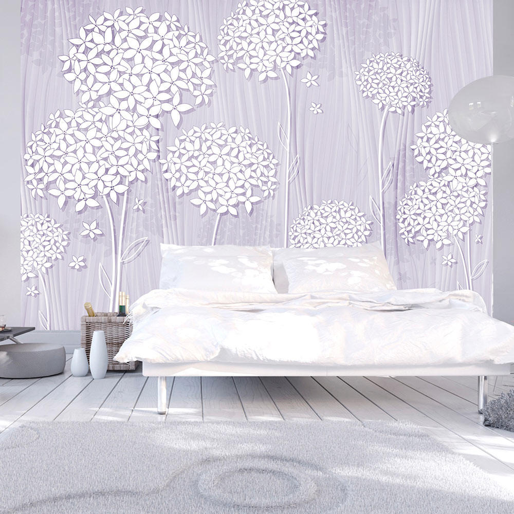 SELBSTKLEBENDE FOTOTAPETE 147/105 cm - Lila/Weiß, Kunststoff/Textil (147/1cm) - KUNSTLOFT