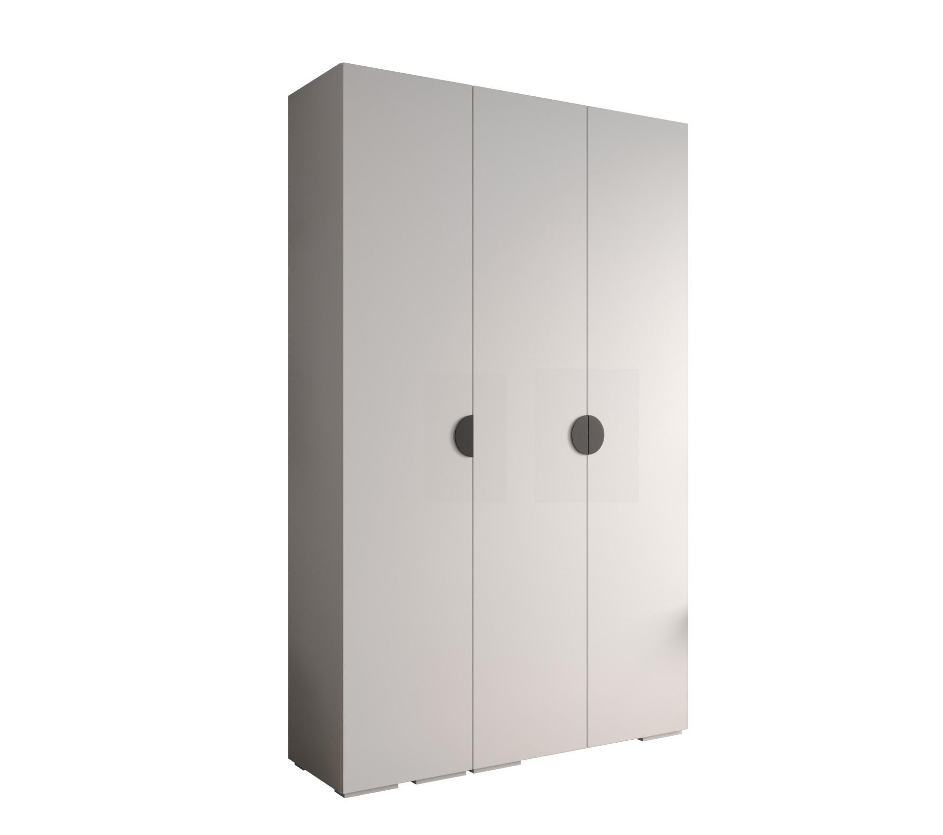 DREHTÜRENSCHRANK 236.7/150/47 3-türig - Schwarz/Weiß, Holz/Metall (150/236.7/47cm) - Abiks Möbel