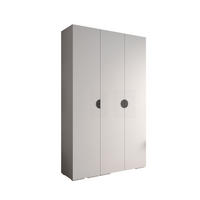 DREHTÜRENSCHRANK 236.7/150/47 3-türig - Schwarz/Weiß, Holz/Metall (150/236.7/47cm) - Abiks Möbel