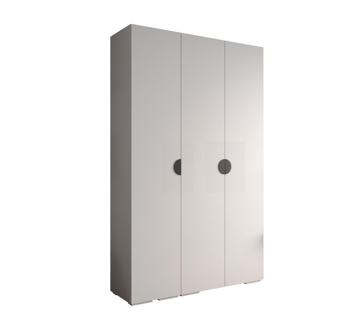 DREHTÜRENSCHRANK 236.7/150/47 3-türig - Schwarz/Weiß, Holz/Metall (150/236.7/47cm) - Abiks Möbel