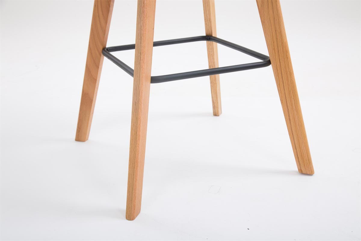 BARHOCKER Metz Massivholz 112x48x56 cm Natura schwarz - Schwarz, Kunststoff (48/112/56cm) - furnicato