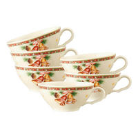 TEETASSEN Marieluise Weihnachtsnostalgie creme 130 ml 6er Set - Multicolor, Keramik (0.13L) - Seltmann Weiden