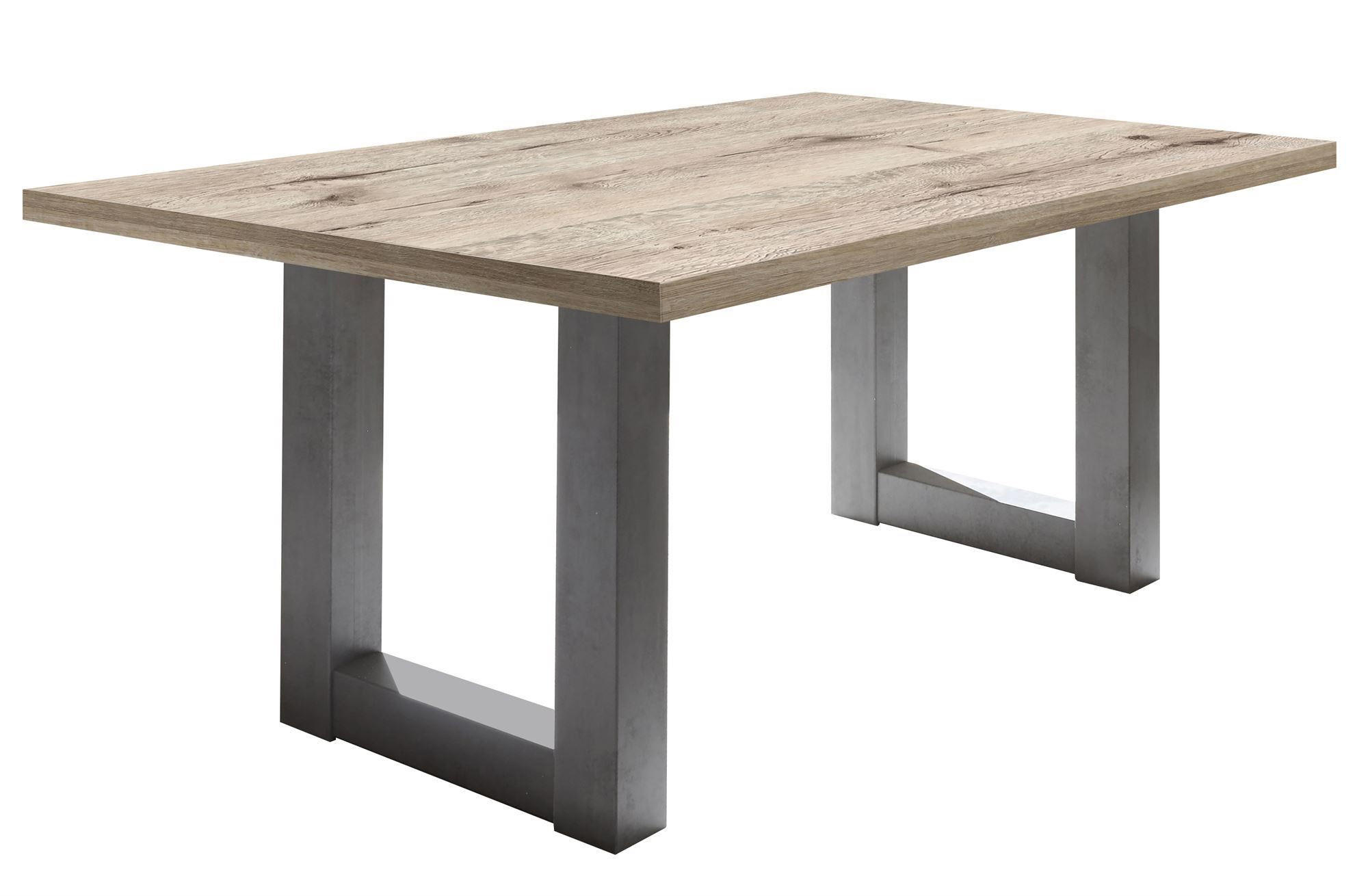 ESSZIMMERTISCH Eila 4 180 x 90 x 75 Esstisch Graphit/Sandeiche - Naturfarben, Holz (180/90/75cm) - 58aufmkessel