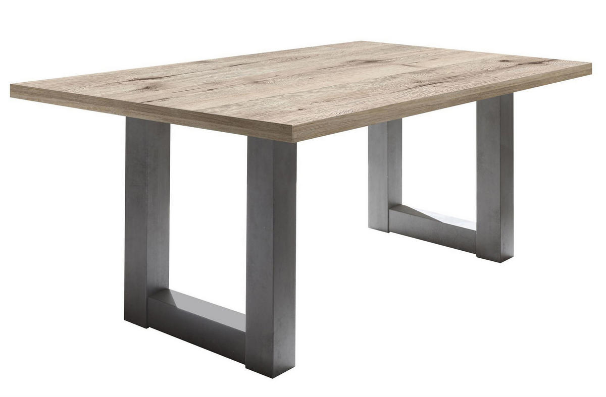 ESSZIMMERTISCH Eila 4 140 x 90 x 75 Esstisch Graphit/Sandeiche - Naturfarben, Holz (140/90/75cm) - 58aufmkessel