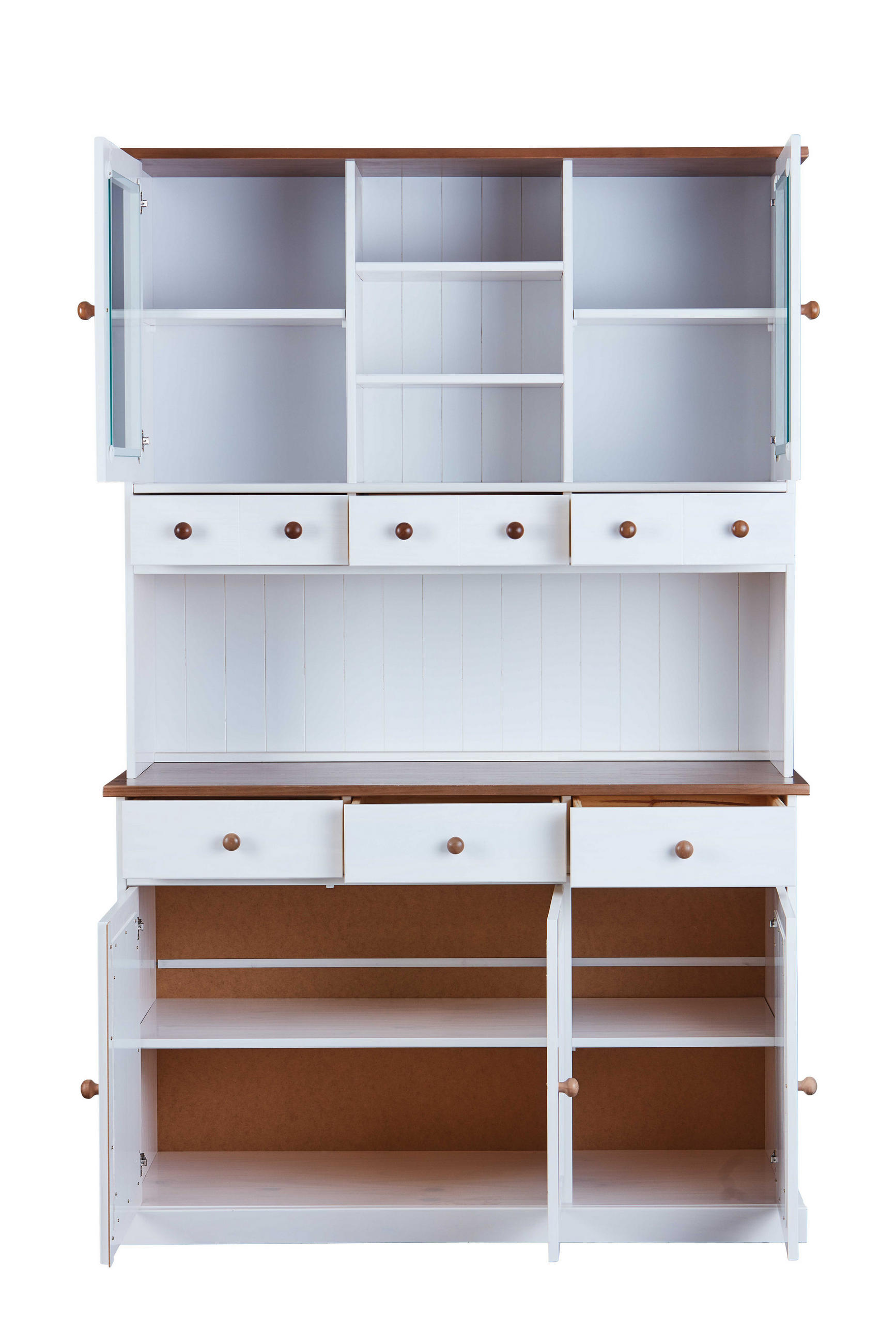 BUFFET weiß - Weiß, Holzwerkstoff (131/205/45cm) - ebuy24