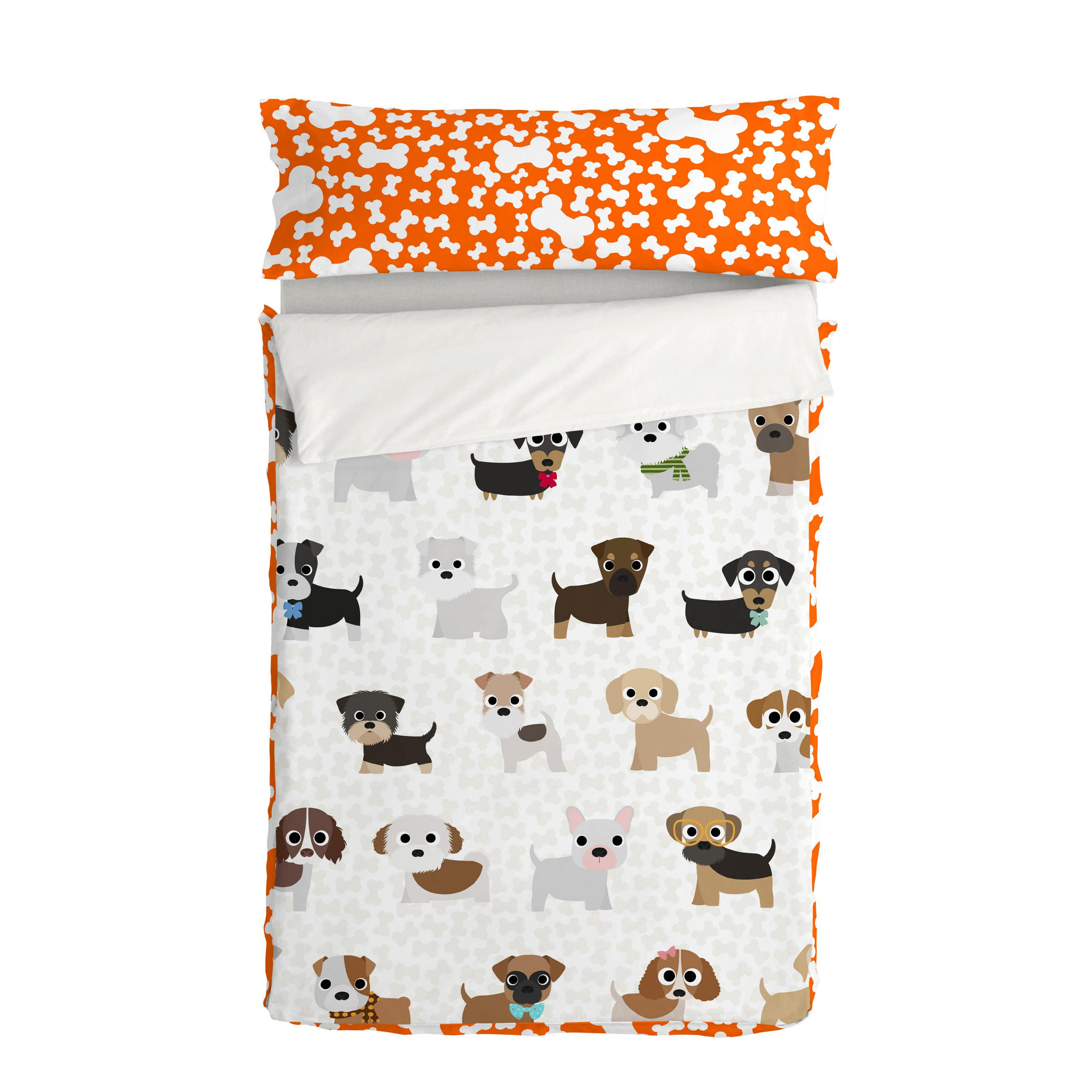 NORDIC-SACK dogs 90x200 cm ohne füllung mehrfarbig - Multicolor, Textil (90/200cm) - Happy Friday