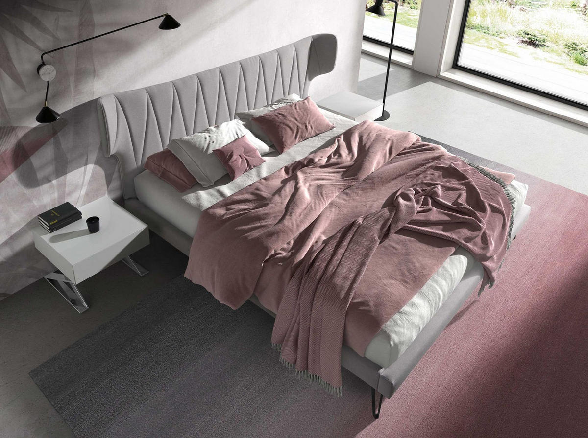 NACHTSCHRANK Nachttisch aus weißem Holz und verchromtem Stahl 50/48/38 cm - Edelstahlfarben/Weiß, Holz/Metall (50/38/48cm) - ANGEL CERDA