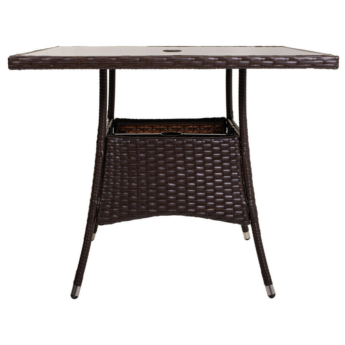 GARTEN-ESSGRUPPE, 5er-Set, dunkelgrau - Braun, Naturmaterialien - Wanderlust
