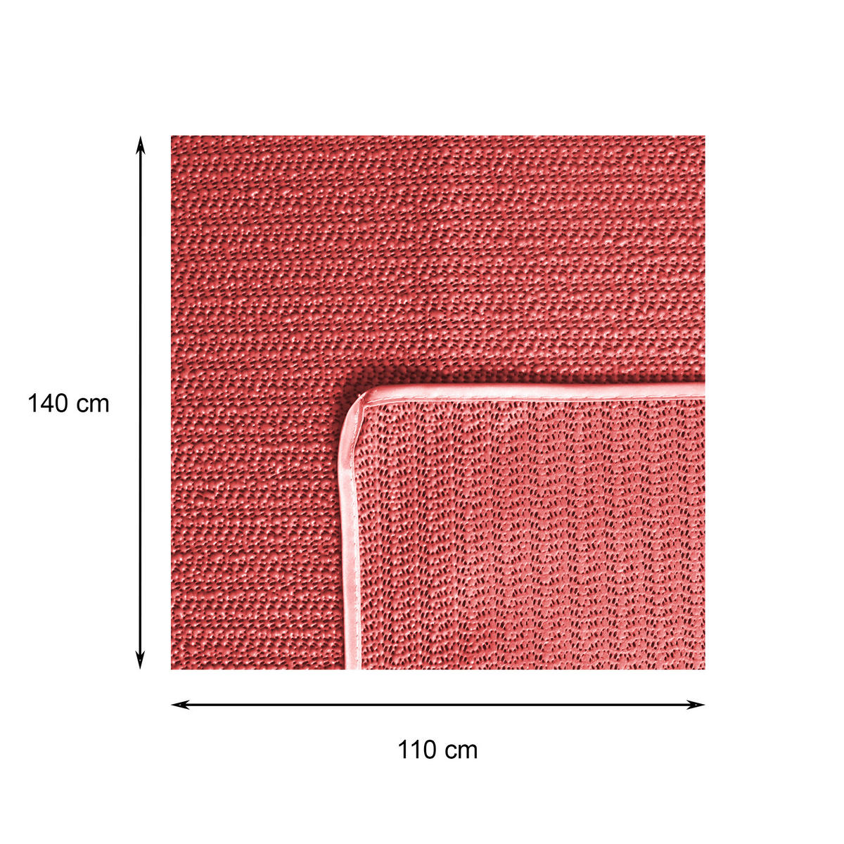 TISCHDECKE Outdoor rechteckig 110/140 cm Rot - Rot, Kunststoff (110/140cm) - TiborTex