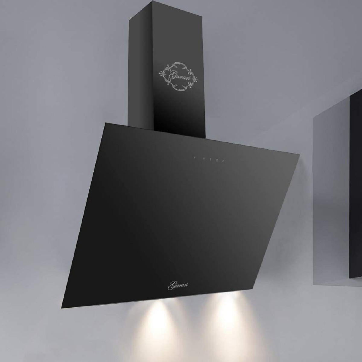 DUNSTABZUGSHAUBE GCH D 286 BL 8 PRIME + Umluftset, 80 cm Schwarz Glas - Schwarz, Glas/Metall (80/38.5/38cm) - Gurari
