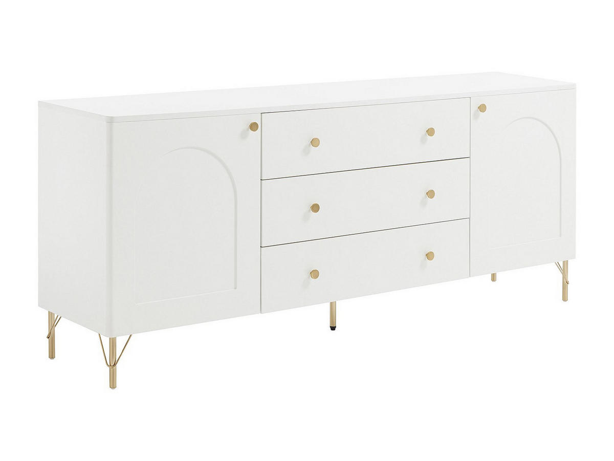 SIDEBOARD - 180 cm x 40 cm - Holz, Platte - Weiß - ALOBARA - Weiß, Holz (180/75/40cm) - Vente-Unique