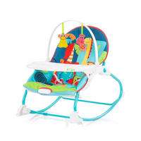 BABYWIPPE Enjoy blau Schaukelfunktion, Musikfunktion, Vibration, 3-Punkt-Gurt, Spielbogen - Grün, Metall - Chipolino