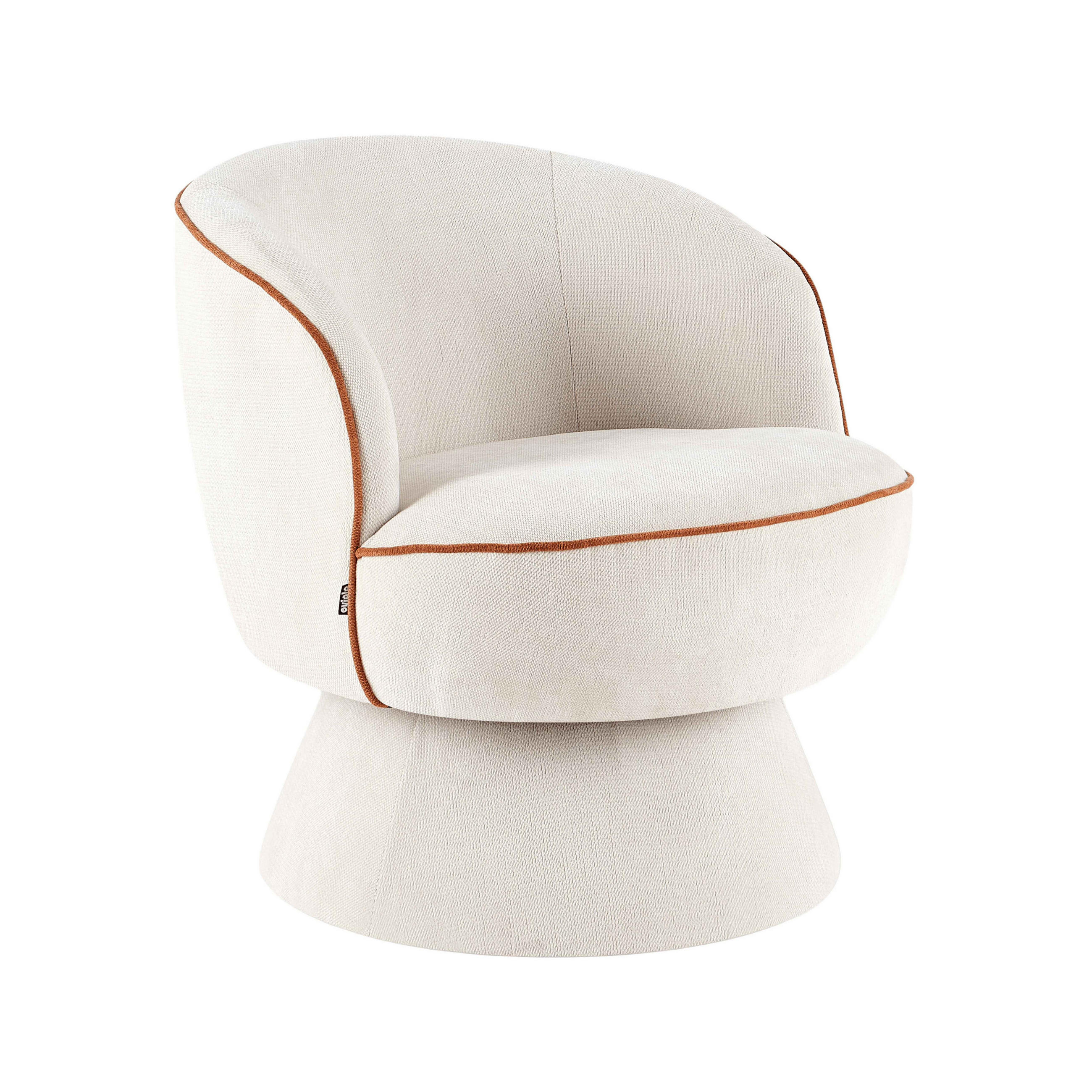 SESSEL, Ekru - Weiß, Holz/Textil (66/71/80cm) - Oviala