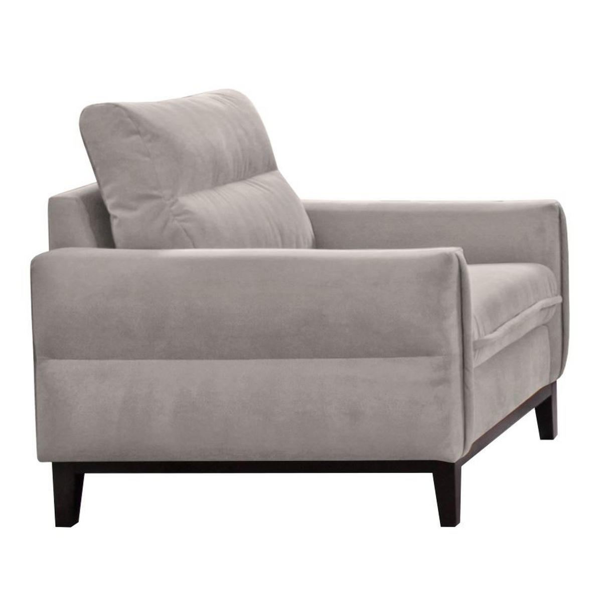 SESSEL Belweder, 94 cm, Beige, Velourstoff - Wengefarben/Beige, Holz/Textil (94/95/94cm) - Beautysofa