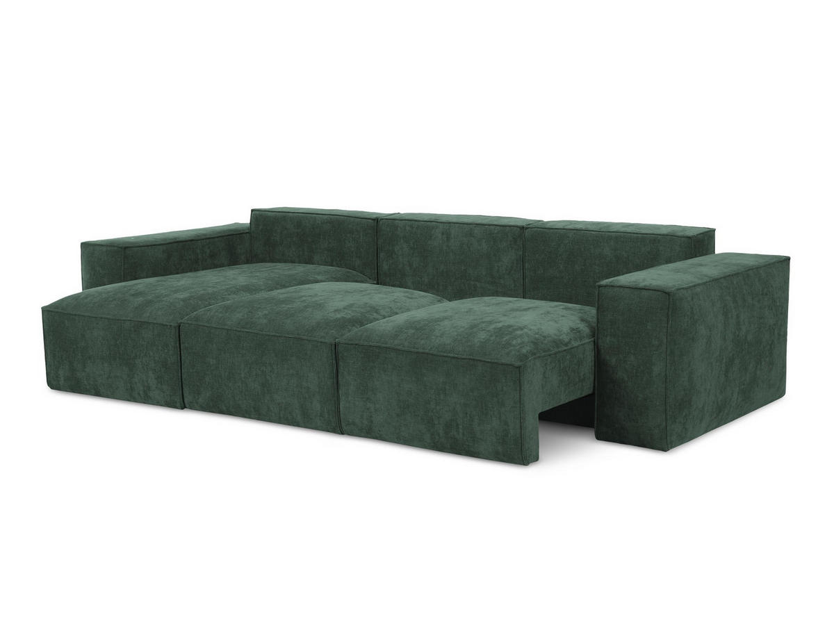 POUF Chenille Stoff Rot - Rotbraun/Schwarz, Holzwerkstoff/Kunststoff (87/46/87cm) - Makamii