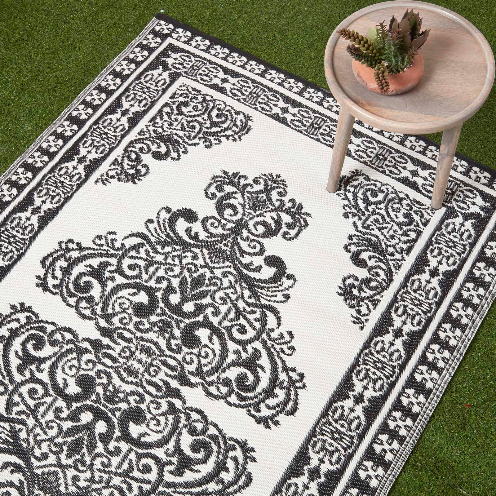 OUTDOORTEPPICH Orientalisch gemustert 120/186 cm - Schwarz, Kunststoff (120/186cm) - Homescapes