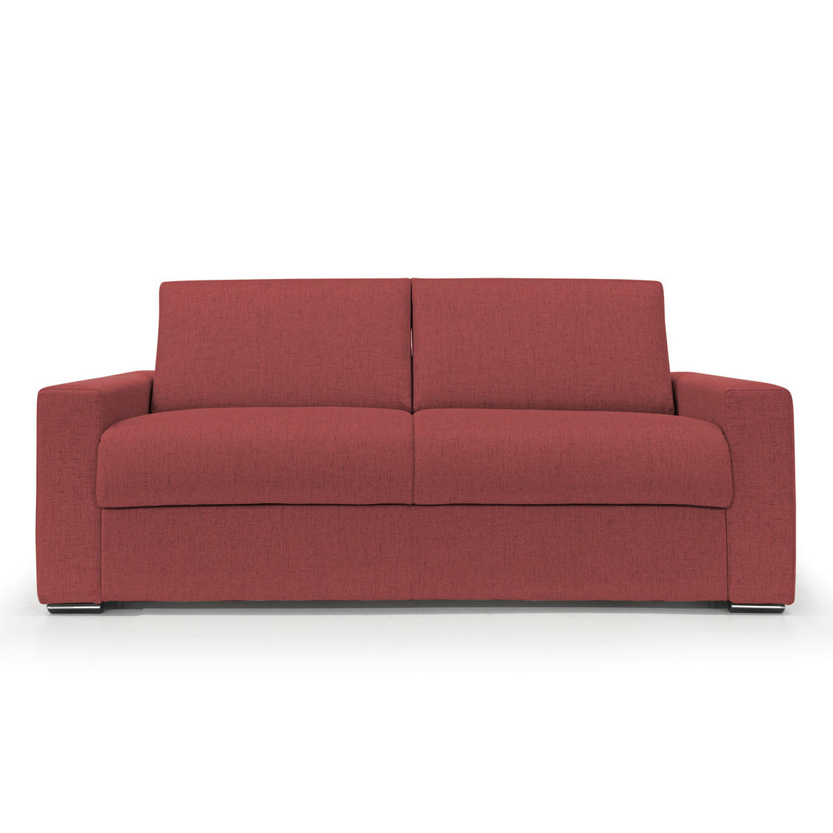 SCHLAFSOFA Nixon - Rot, Textil (220/93/96cm) - Divani.store