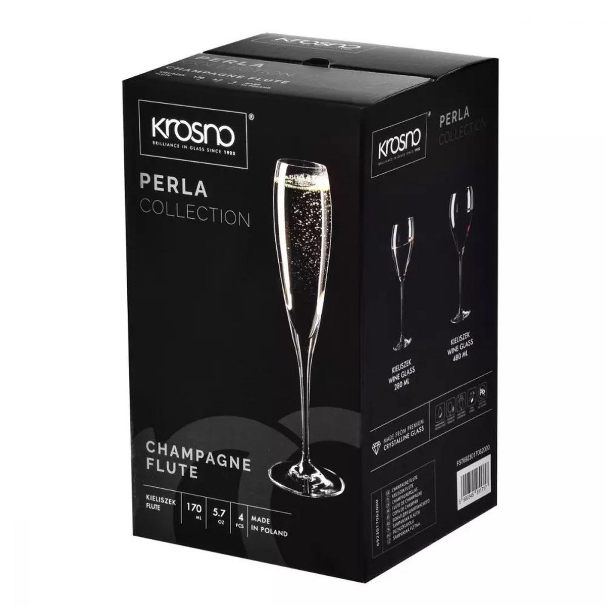 SEKTGLÄSER, 4er-Set, 170 ml - Transparent, Glas (0.17L) - Krosno Glass