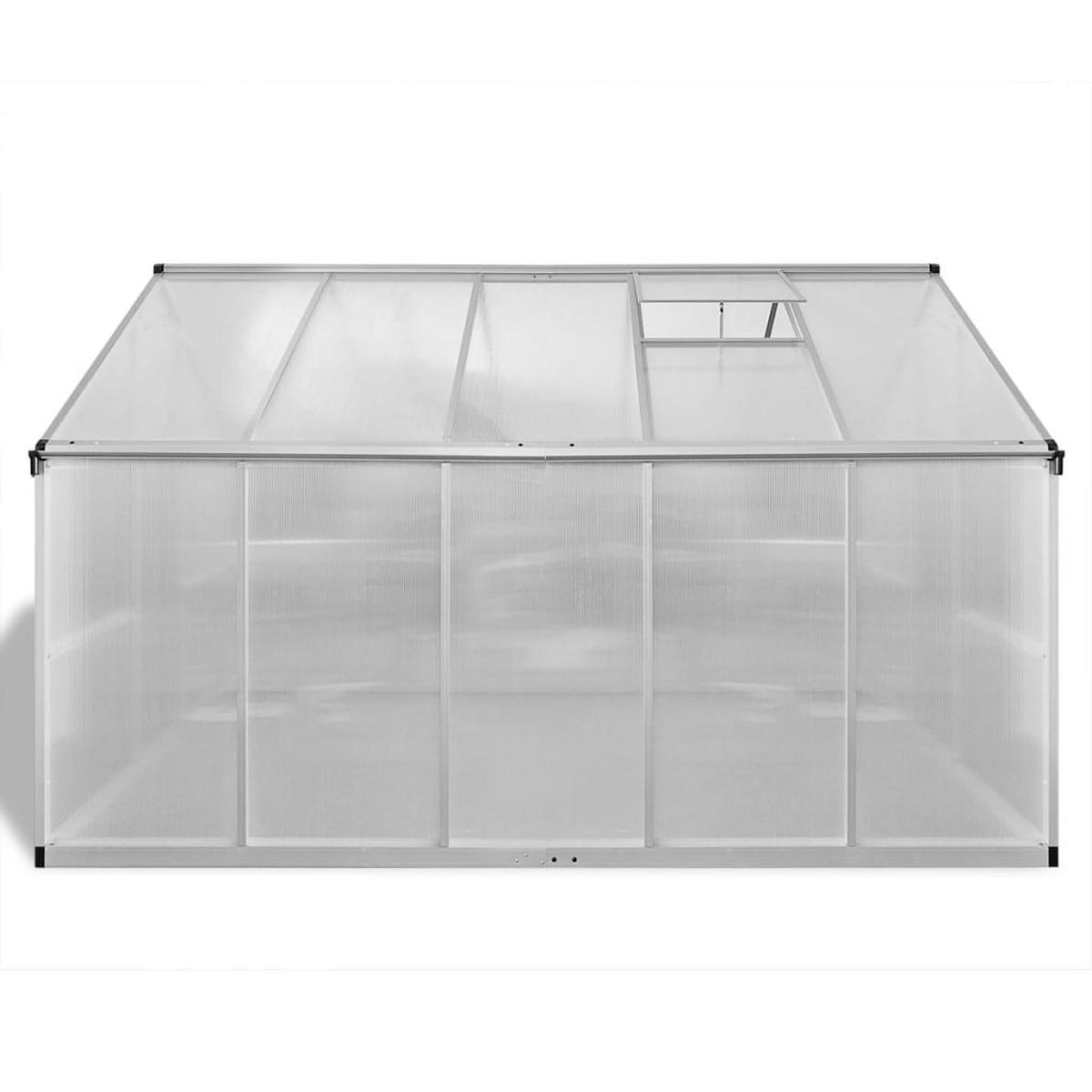 GEWÄCHSHAUS mit Fundament Verstärkt Aluminium 7,55 m² - Transparent, Kunststoff (2.5/195/302cm)