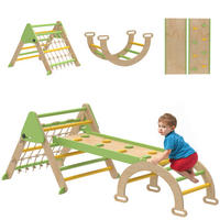 KLETTERGERÜST 8-in-1 DE-09833 Grün - Grün, Holzwerkstoff (42/36/68.5cm) - ComfortXL