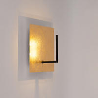 LED-WAND-/DECKENLAMPE Edge Blattgold 30x30cm - Goldfarben, Metall (30/30/16cm) - s.luce