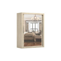SCHIEBETÜRENSCHRANK - Milko 180 Sonoma - Sonoma Eiche, Holzwerkstoff/Metall (180/215/64cm) - Möblo